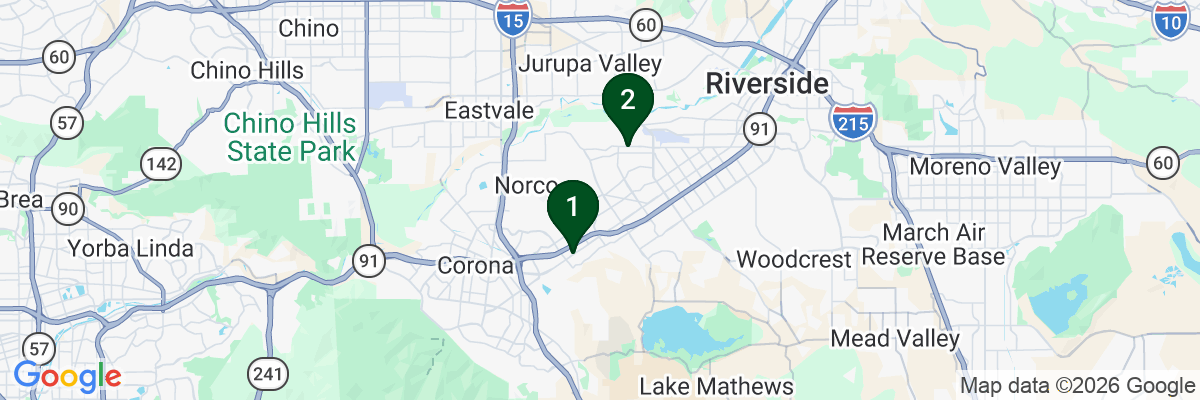 Map showing facility locations