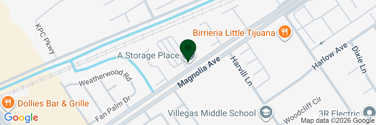 Map showing facility locations
