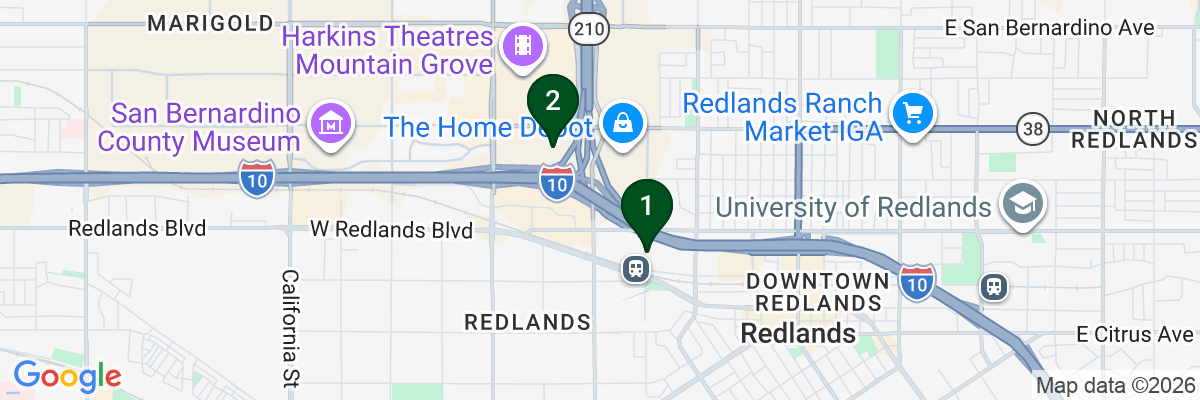 Map showing facility locations