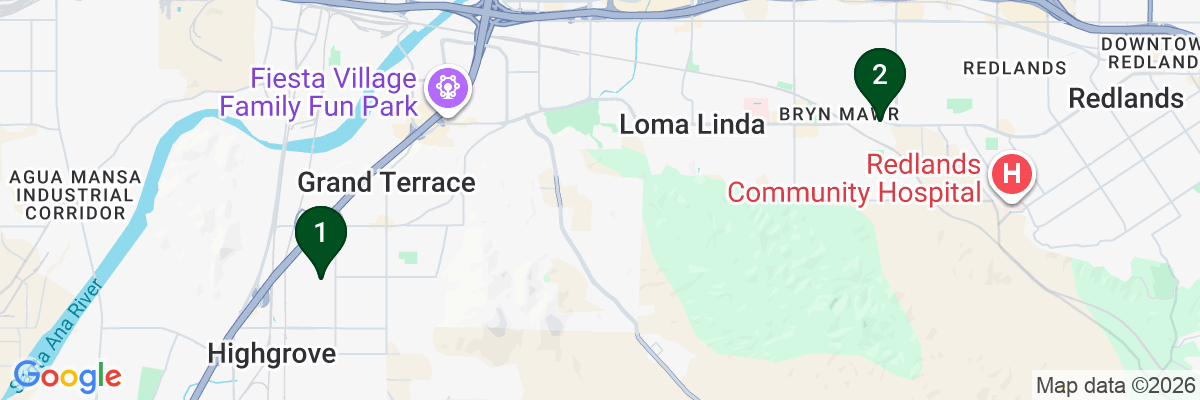 Map showing facility locations