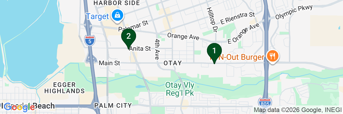 Map showing facility locations