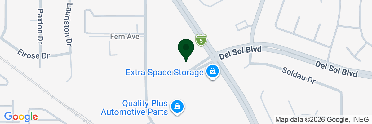 Map showing facility locations