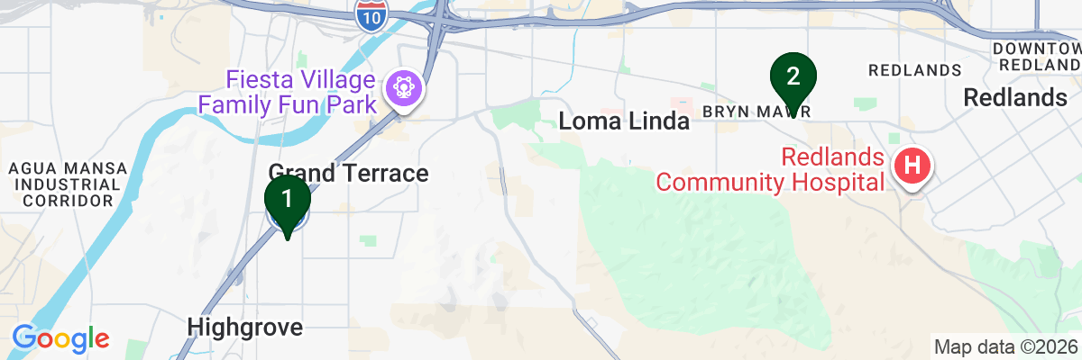 Map showing facility locations