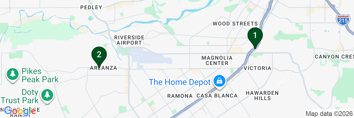 Map showing facility locations