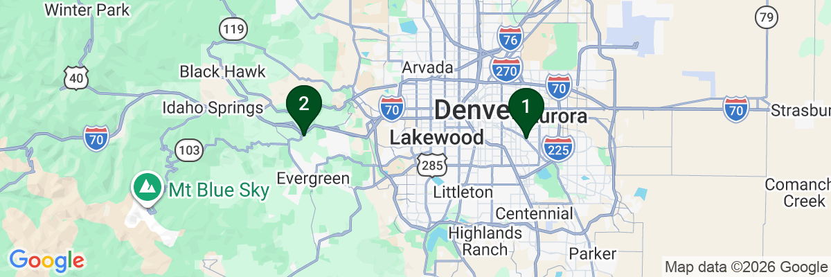 Map showing facility locations
