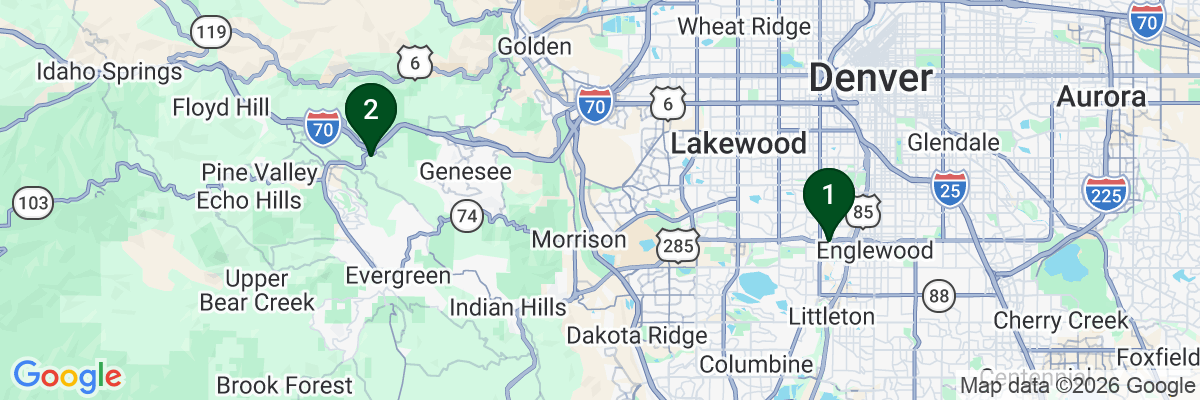 Map showing facility locations
