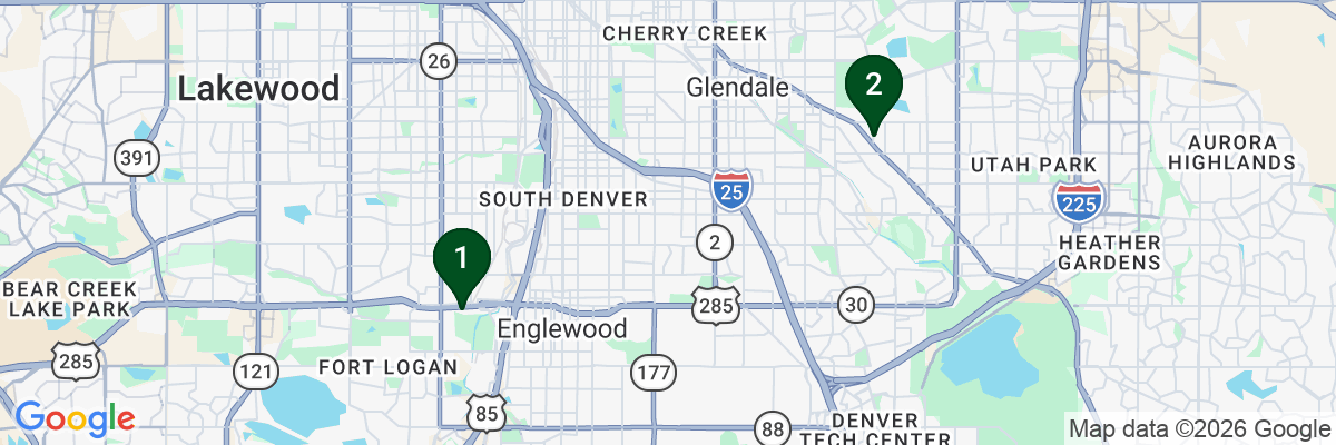 Map showing facility locations