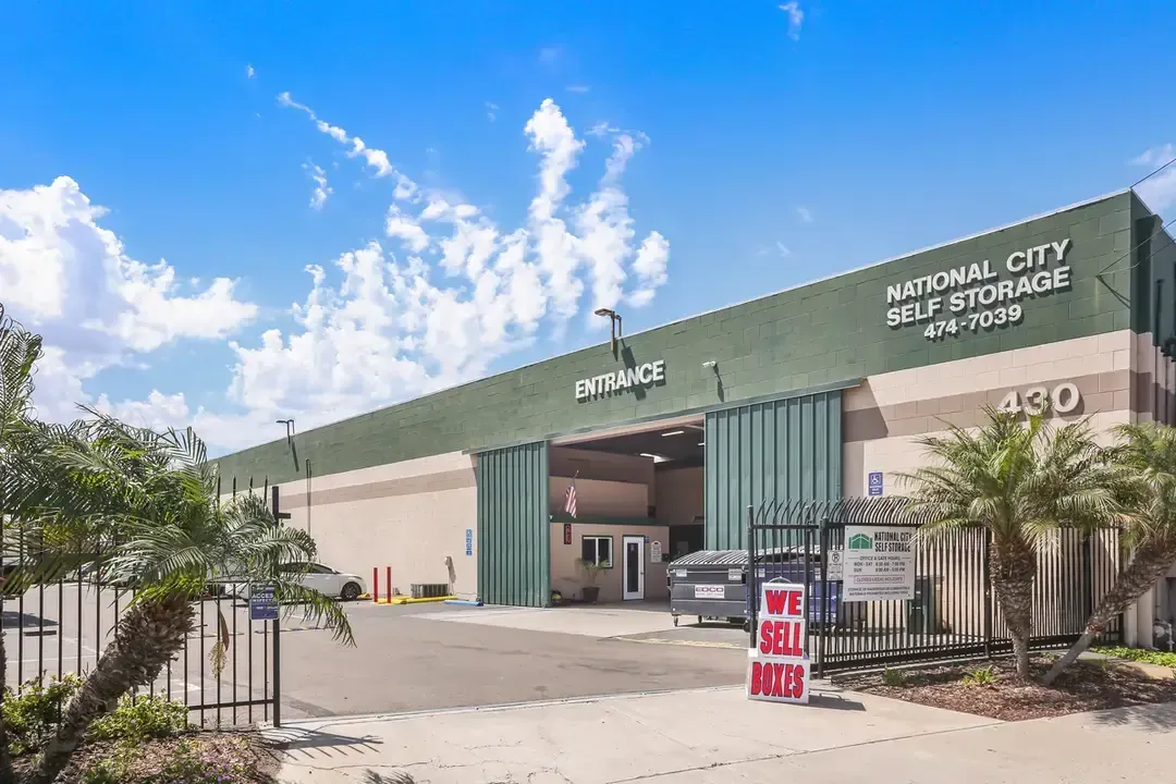 National City Self Storage entrance.