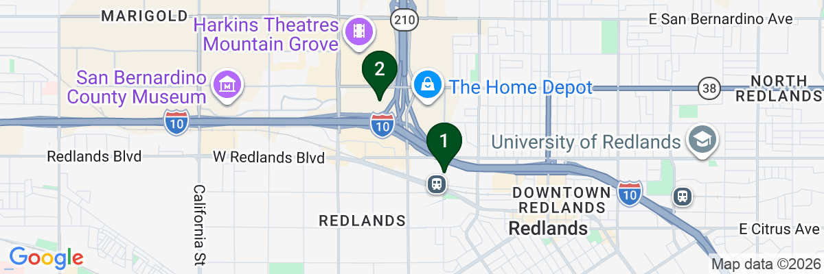 Map showing facility locations