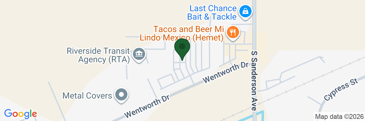 Map showing facility locations