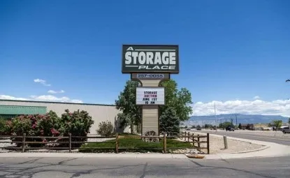 A Storage Place large sign near the street.